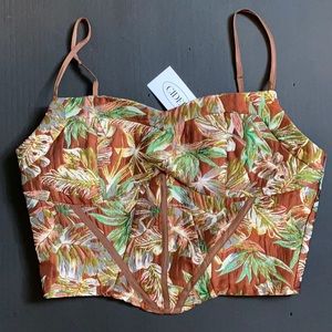 Never been worn floral corset top
